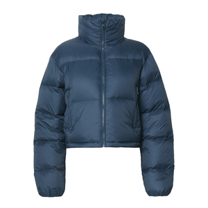 <b>Women's</b> 100% Polyester Puffer Jacket Plain Dyed Thin Unique Color Polyester Lining High Quality Long - Product Image 2