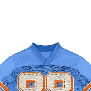 2025 dernière conception Sublimation col en V maillot de Rugby pour l'équipe personnalisée surdimensionnée Sublimation Boxy recadrée maillot de Football américain - Product Image 4