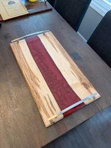 Nouveau Style résine Designer Rectangle bois hacher service planche à découper résine époxy planche à découper pour la décoration intérieure et le but de cadeau - Product Image 2