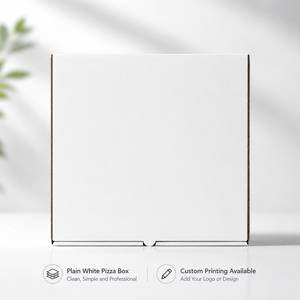 Scatola per <span class=keywords><strong>Pizza</strong></span> in Cartone Ondulato Bianco con Logo Personalizzato, Confezione per Asporto di Grado Alimentare per Ristoranti e Consegne - Product Image 6