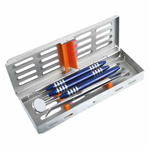 Kit de examen Instrumentos dentales 4 piezas Juego de pinzas universitarias Sonda/Mango de espejo Kit de higiene escalar - Product Image 2