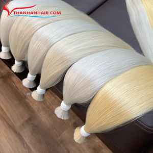 Blonde <b>Color</b> Straight <b>Hair</b> Bundle Best Quality Double Drawn <b>Hair</b> Bulk Full End Blonde Human <b>Hair</b> Extensions - Product Image 2