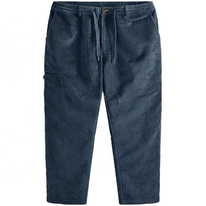 Pantalones de pana para hombre con cuerda ajustable, elegante logotipo personalizado, pantalones de pana de secado rápido para hombre, pantalones personalizados - Product Image 1