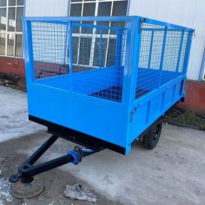 High Capacity 8000 lbs 4 Ton Farm Dump <b>Trailer</b> Hydraulic Tipping Utility <b>Trailer</b> for <b>Tractor</b> Agricultural Use - Product Image 5