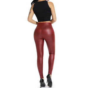 Vêtements OEM fabriqués en usine, pantalons en cuir pour femmes, pantalon en cuir véritable grande taille avec logo personnalisé, pantalon en cuir pour femmes à la mode au meilleur prix - Product Image 2