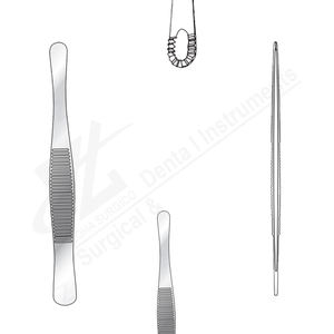 Fórceps de disección rusos de alta calidad con extremo fenestrado Fabricación de acero inoxidable quirúrgico de 230mm de largo en Pakistán - Product Image 1