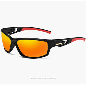 Lunettes de soleil de sport avec vision nocturne, monture en PC tendance, protection UV, verres rouges pour le cyclisme - Product Image 3