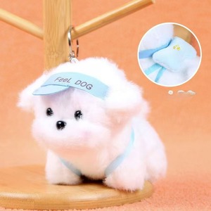 Aika Llavero Colgante para Bolso <span class=keywords><strong>de</strong></span> Perro Bichón Esponjoso con Visera, Promocional Deportivo - Product Image 3