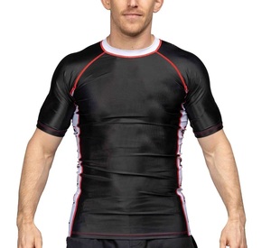 Hot Sale Good Quality New Arrival <b>Rash</b> <b>Guard</b> Wholesale OEM Service <b>Rash</b> <b>Guard</b> Breathable Short Sleeve Design Compression Mma - Product Image 4