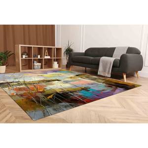 Tapis à motif de paysage abstrait : Tapis moderne antidérapant, tapis fin non tissé - Product Image 3