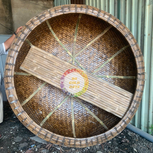 Coracle de bateau rond en bambou naturel fait à la main avec pagaie et siège artisanat en osier de luxe pour Riverside Resorts - Caryln 0084935825297 - Product Image 2