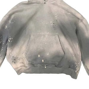 Custom Streetwear Women Men's 500Gsm Heavyweight Oversized Blank Acidwash <b>Vintage</b> Distressed <b>Zip</b> <b>up</b> <b>Hoodies</b> for Men - Product Image 5