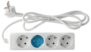 Base multi-presa serie Standard con 4 prese, 1,5 metri, bianca (GSC 0000010) - Product Image 1