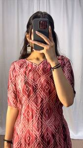 Modern A-Line Kurti with Beautiful Bandhani Print Latest Ethnic Trend for Festival & Party Wear for Summer Bandhani - Product Image 2