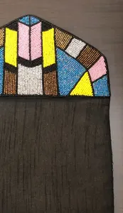 Pochette élégante en perles et en perles de verre pour les fonctions de mariage, pochette en perles ethnique faite à la main pour les occasions festives et les soirées - Product Image 4