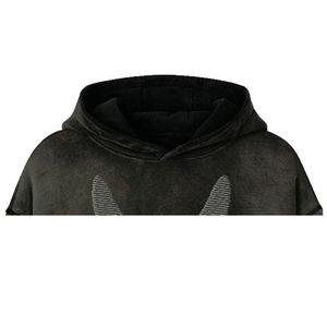 Nouveaux sweats à capuche en coton 100% pour hommes, vente en gros, teinture unie, streetwear, logo personnalisé brodé, poids lourd pour l'hiver - Product Image 3