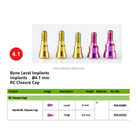 Vis de capuchon de fermeture dentaire en alliage de titane Straumann Compatible avec le niveau d'os Fixodent RC NC pour les produits métalliques