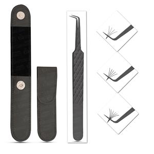 Pinzas profesionales para extensión de pestañas, volumen de embalaje personalizado, puntas de fibra, Nano Grip, pinzas para Injerto de pestañas de acero inoxidable - Product Image 2
