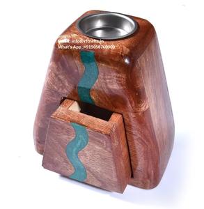 Premium Bakhoor Burner Wooden Resin Medkhan Mubkhar for Eid & Ramadan - Product Image 4
