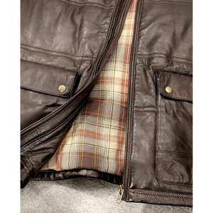 Venta caliente chaqueta de cuero personalizada chaleco lavado abrigo para el invierno directo de los fabricantes - Product Image 4