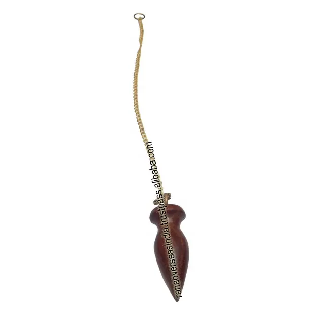 Wooden Dowser Cone Pendulum With Metal Chain For Balancing Health Energized Reiki Healing Chakra Balance Meditation