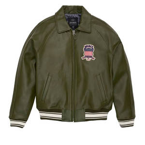 Chaqueta Avirex de cuero de calidad superior para hombre, diferentes colores disponibles, tallas personalizadas, la mejor venta, chaquetas de cuero bordadas para hombre - Product Image 1