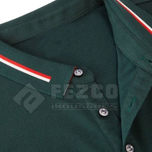 Alta calidad 100% algodón hombres para Polo Etiqueta Privada cómodo de punto de gran tamaño con patrón sólido - Product Image 6