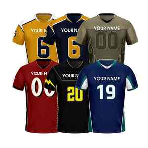 Servicio OEM, Camiseta de Fútbol Americano, Nombre del Equipo y Número Impresos Personalizados, Camiseta de Fútbol Americano con Degradado, Alta Demanda - Product Image 1