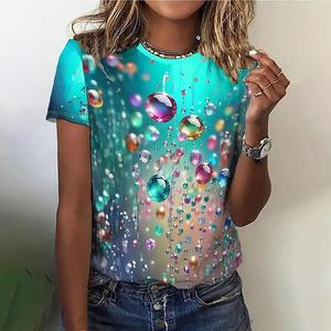 Fashion 3D Print T <b>Shirt</b> For <b>Women</b> Casual Round Neck Love Summer Short Sleeve Tops Hip Hop Trend Ladies Clothing Loose Girl Tees - Product Image 6