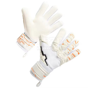 Guantes de portero de fútbol juvenil de cuero ajustables con agarre fuerte Construcción duradera para entrenamiento de niños - Product Image 2