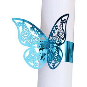 Premium Luxueux Rose Plaqué Or Serviette Anneaux En Métal Table À Manger Décor pour Mariages et Fêtes Couleur D'été Chaude en Stock - Product Image 4