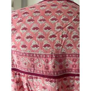 Blusa con Cuello en V - Estampado Floral de Fresas Bordado, Estilo Diario, Tejido de Lino, Algodón y Seda, Tallas XL, XXL, 4XL para Primavera - Product Image 4