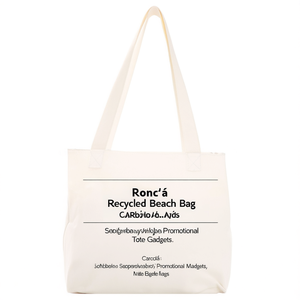 Borsa da Spiaggia Riciclata Ronc, Shopper Promozionale Sostenibile - Product Image 3