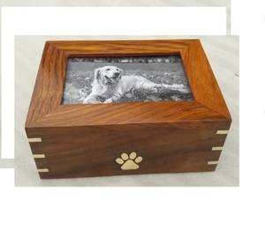 Urna de cremación de Metal de latón hecha a mano de estilo americano con tapa para guardar recuerdos de adultos y mascotas Suministros funerarios - Product Image 2