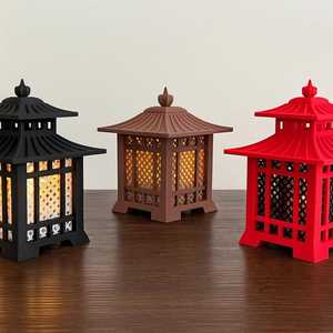 Rustic Wood and <b>Black</b> Iron <b>Lanterns</b> - Product Image 5