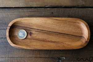 Mini bandeja de postre de madera maciza creativa, estilo rural clásico para niños pequeños, plato de vajilla - Product Image 3