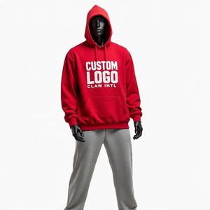 Ropa de calle personalizada para hombre, chándal en blanco con cremallera, 2 piezas, lavado ácido, ropa Vintage desgastada, sudaderas de gran tamaño, conjunto con capucha - Product Image 2