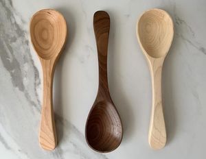 ช้อนไม้แนวรัสติกทำด้วยมือด้ามยาวอุปกรณ์ที่มีน้ำหนักเบาเครื่องครัวเสร็จทนทานเหมาะสำหรับการกวนซอสและซุป - Product Image 2