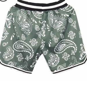 กางเกงขาสั้นเล่นบาสเก็ตบอลของผู้ชายกางเกงขาสั้นกันเหงื่อแบบลำลองพิมพ์ซับลิเมชันแบบอเมริกัน100% ผ้าโพลีเอสเตอร์ตาข่ายผ้ายืดหยุ่นได้สำหรับ2024ใหม่ - Product Image 2