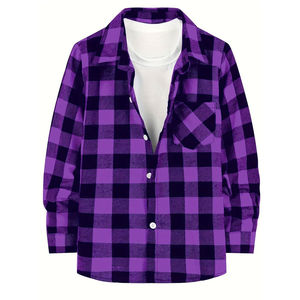 Camisas de Franela a Rayas de Manga Larga para Hombre, de Alta Calidad, Transpirables, Ecológicas, de Secado Rápido, 100% Algodón - Product Image 1