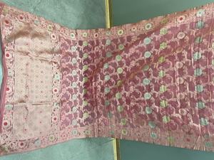 ผ้าส่าหรีแบบดั้งเดิมของอินเดีย ดีไซน์เนอร์ราชบห์ก ชุดพื้นเมืองที่สง่างาม ให้ลุคหรูหรา ใส่ได้ทุกฤดู แห้งเร็ว ผ้ามันวาว ผสมผสานความสบาย ราคาสมเหตุสมผล - Product Image 3