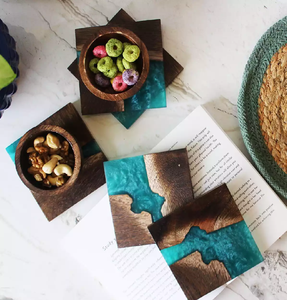 Posavasos de resina epoxi, posavasos de barra personalizados de estilo moderno, posavasos creativo de resina para taza de café - Product Image 5