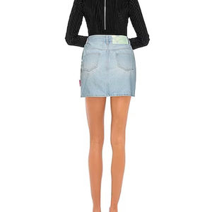 Falda Vaquera a Cuadros para Mujer, Diseño Largo y Corto, Ecológica, Transpirable, Informal, para Calle, con Costuras Elegantes y Detalle en la Cintura - Product Image 4