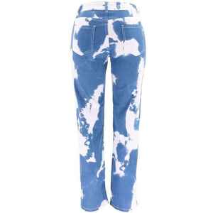 2024 New Hip Hop Tie Dye <b>Jeans</b> Women <b>High</b> <b>Waist</b> Long Stretch Straight <b>Jeans</b> - Product Image 4