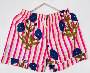 Handmade Printed Cotton Summer Shorts Bohemian Festival Wear, Morning <b>walk</b> Shorts - Product Image 5