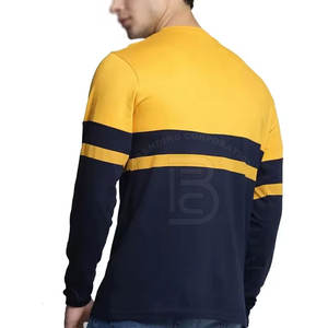 ออกแบบโลโก้ตามสั่ง บริการ OEM เสื้อผ้าฤดูร้อน แขนยาว คอกลม สำหรับผู้ชาย ขายออนไลน์ - Product Image 3