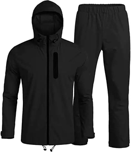 ชุดวอร์มผู้ชาย ชุดกีฬา ผ้าโพลีเอสเตอร์/คอตตอน กันน้ำ น้ำหนักเบา มีฮู้ด กันลม ระบายอากาศ ชุดวิ่งออกกำลังกาย - Product Image 2