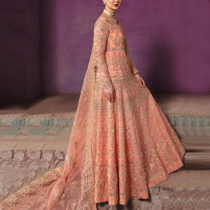 Top Trending New Fashion Transpirable Color sólido Vestido de fiesta pakistaní para mujer Precio al por mayor de fábrica - Product Image 3