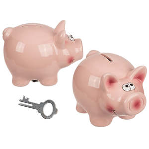 Small Children's Piggy Bank with Key Lock Iron and Plastic <b>Money</b> and Coin <b>Safe</b> Storage Number and Jar Pattern <b>Money</b> <b>Boxes</b> - Product Image 4