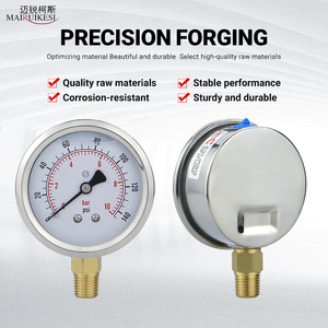 Pengukur Tekanan Air Dual Scale Psi 600bar 62.5mm ZG1/4 Tahan Bahan Kimia Pengukur Tekanan Berisi Oli - Product Image 2